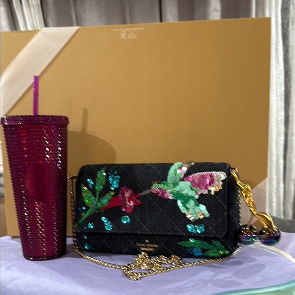 Vintage Kate Spade NWOT of the Kate Spade collection & bag charm & Starbucks cup